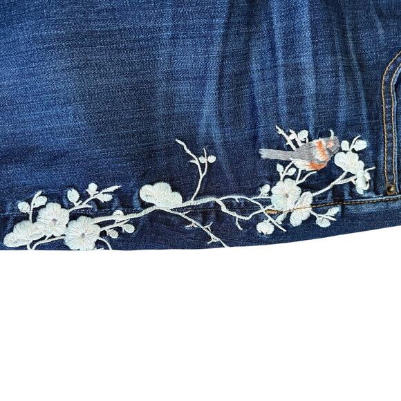 Driftwood Jackie Floral Embrodiered Jean Boho Sundance 26x30 - Picture 5 of 11